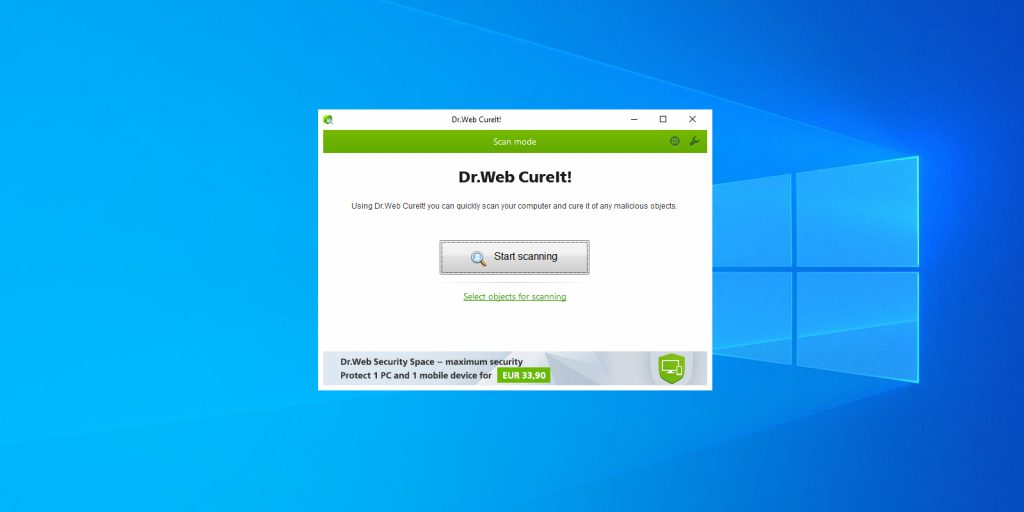 Dr.Web CureIt бесплатный антивирус