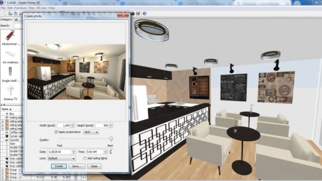 Программы для 3D-моделирования интерьера: Sweet Home 3D