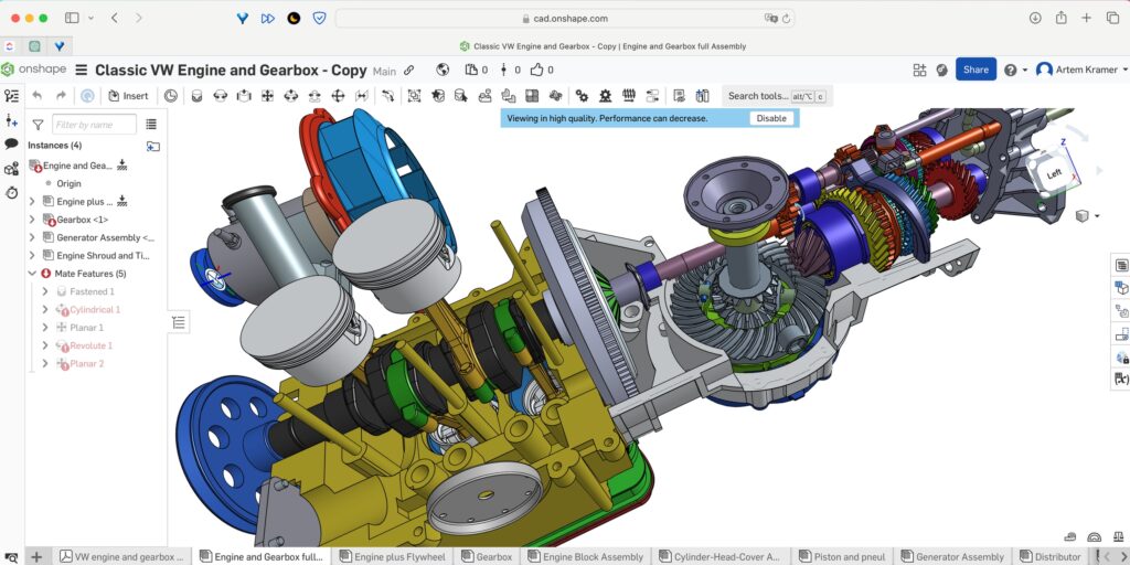 Программы для 3D-моделирования: Onshape