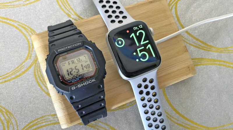 Обычные и умные часы: Casio G-Shock M5610 и Apple Watch S