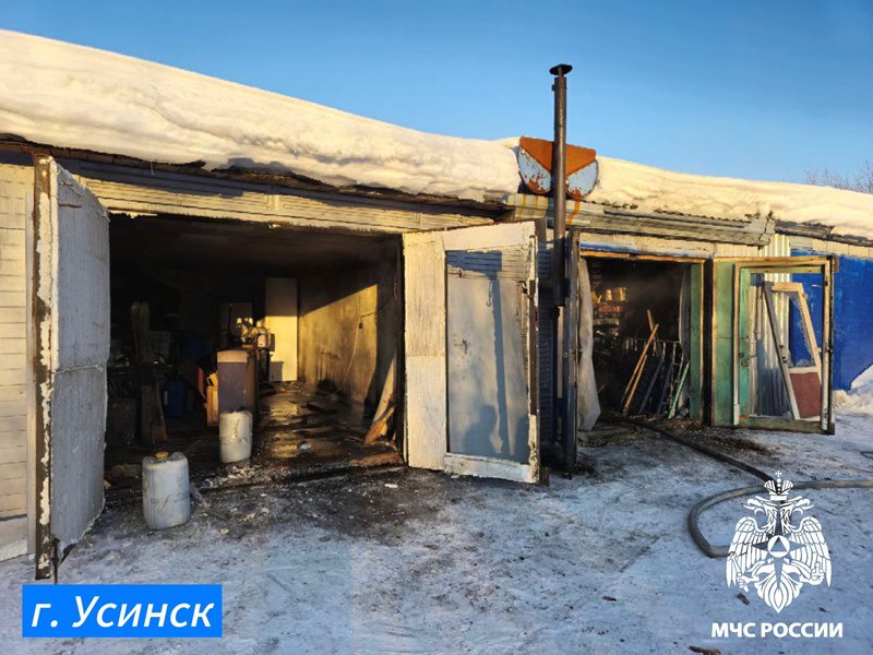В Усинске загорелся гараж причина – нарушение пожарной безопасности (1)
