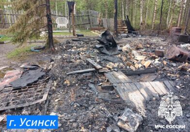В Усинске сгорел садовый дом: причина — неисправность электропроводки