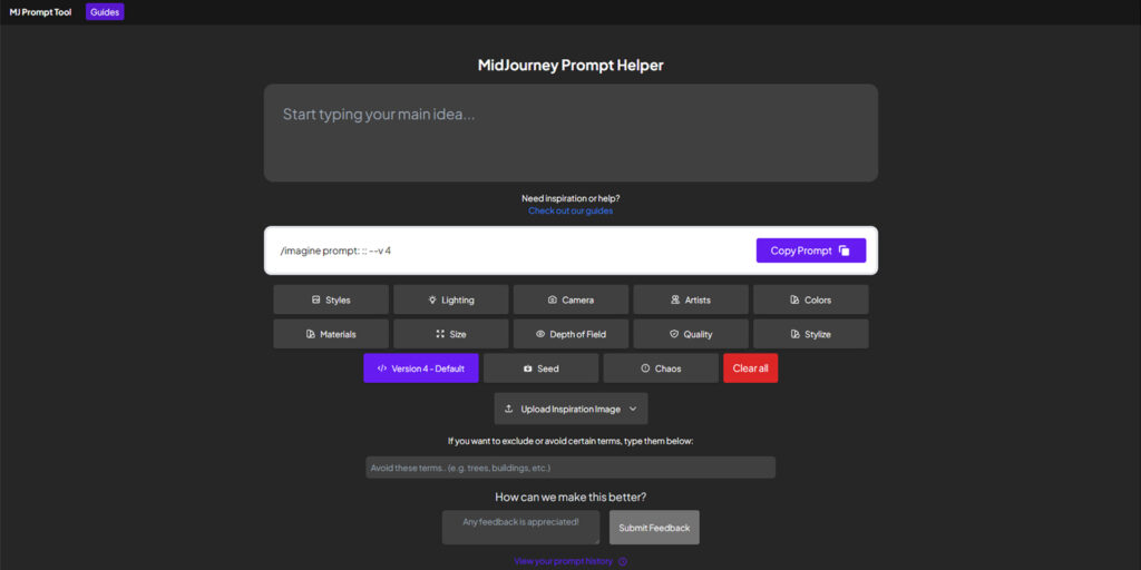 Midjourney Prompt Helper — генератор запросов для нейроарта