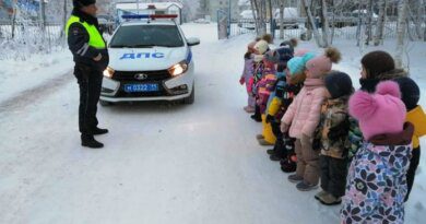 Дорожная полиция Усинска провела занятия в детском саду №8