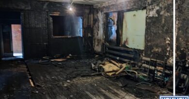 Сегодня ночью в Усинске горело бывшее общежитие