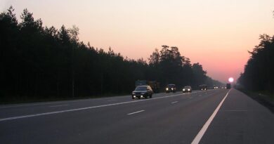 Вид на магистраль М-7 около Малой Дубны