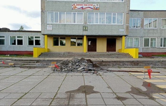 В школе Усть-Усы приступили к ремонтным работам