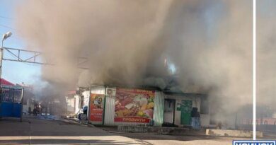 В Усинске утром произошло возгорание на городском рынке