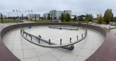 Завершается благоустройство городского фонтана в Усинске